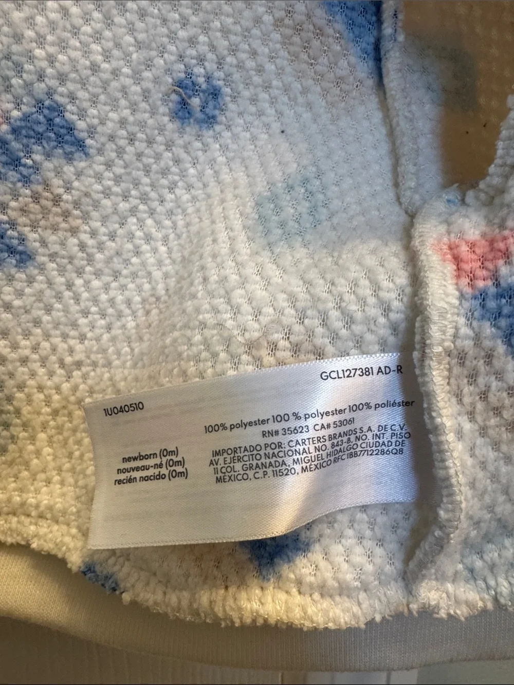 Carter's Cream Serpa Baby Hooded Jacket NWOT